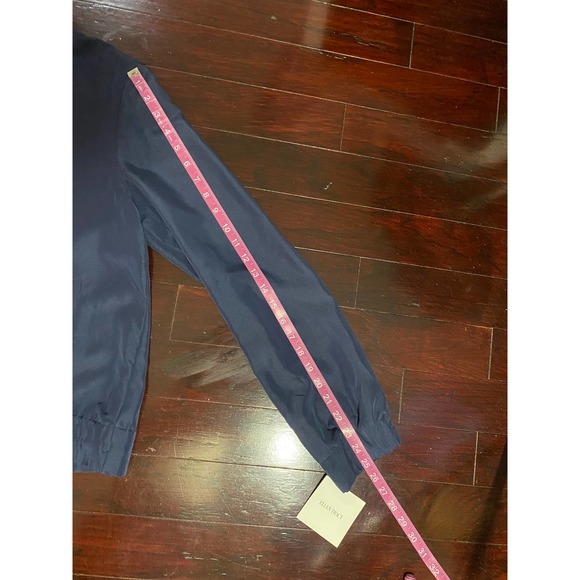 Ellen Tracy Blue Jacket Wind Breaker Zip Up Spring Fall Casual Size L - Picture 9 of 12